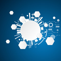 Wall Mural - abstract technological background. vector illustration.