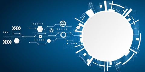 Wall Mural - abstract technological background. vector illustration.
