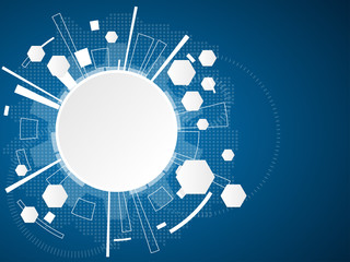 Wall Mural - abstract technological background. vector illustration.