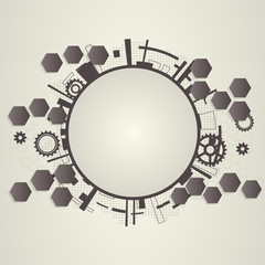 Wall Mural - abstract technological background. vector illustration.