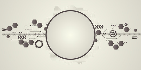 Wall Mural - abstract technological background. vector illustration.