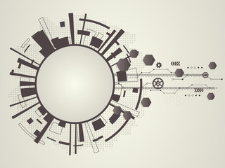Wall Mural - abstract technological background. vector illustration.
