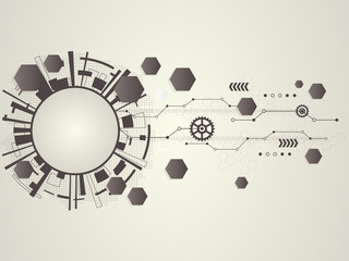 Wall Mural - abstract technological background. vector illustration.
