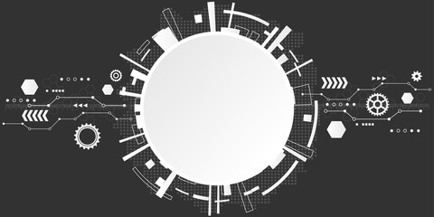 Wall Mural - abstract technological background. vector illustration.