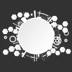 Wall Mural - abstract technological background. vector illustration.