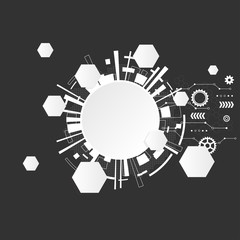 Wall Mural - abstract technological background. vector illustration.