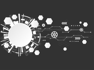 Wall Mural - abstract technological background. vector illustration.