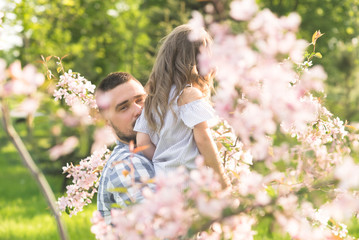 Wall Mural - father and baby on arms