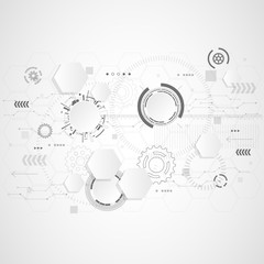 Wall Mural - abstract technological background. vector illustration.