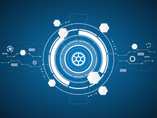 Wall Mural - abstract technological background. vector illustration.