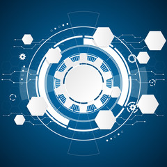 Wall Mural - abstract technological background. vector illustration.