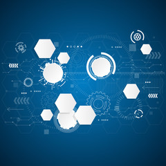Wall Mural - abstract technological background. vector illustration.