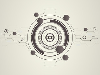 Wall Mural - abstract technological background. vector illustration.