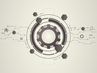 Wall Mural - abstract technological background. vector illustration.