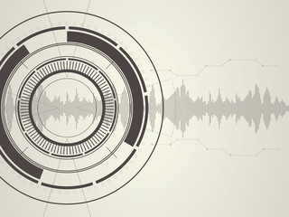 Wall Mural - abstract technological background. vector illustration.