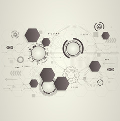 Wall Mural - abstract technological background. vector illustration.