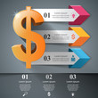© rwgusev - Business Infographics origami style Vector illustration. Dollar icon. Money icon.