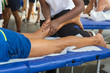 Athlete's Muscles Massage after Sport Workout