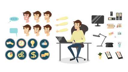 Poster - male office manager.