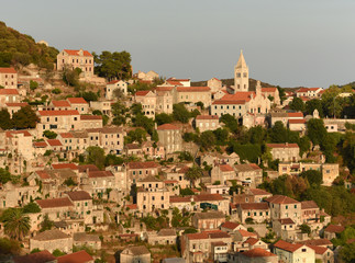 Sticker - Lastovo old town, Lastovo island, Croatia