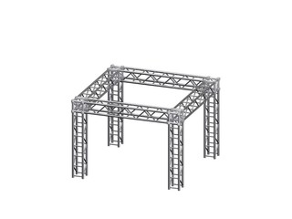 Wall Mural - Truss construction. Isolated on white background. 3D rendering illustration.