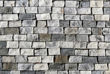 Texture Made By Rectangular Rock Tiles Pavement