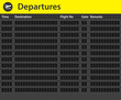 An empty airport timetable. Vector illustration of airport timetable. Airport timetable background.