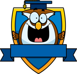 Poster - Cartoon Owl Professor Badge