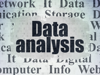 Data concept: Data Analysis on Digital Data Paper background