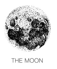 Wall Mural - moon dot vector illustration