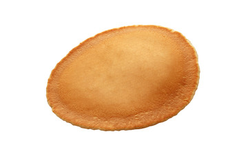 Wall Mural - Pancake isolated on a white background. Shrovetide. Breakfast, snacks. Pancakes Day. Shrove Tuesday.