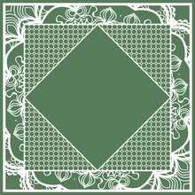 Lace Print With Floral Ornament. Tablecloth. Vector Illustration