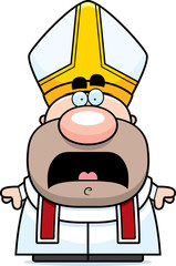 Canvas Print - Scared Cartoon Pope