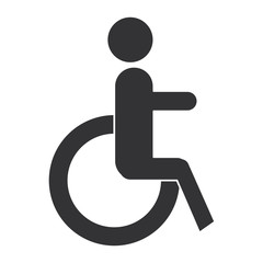 Canvas Print - disabled sign isolated icon