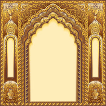 Golden Indian Ornamented Arch.