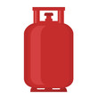 Red gas tank vector illustration.