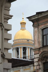 Wall Mural - Russia, St. Petersburg, the dome of the bell tower of the Cathedral of Vladimir