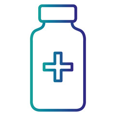 Sticker - bottle medical isolated icon