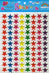 Colorful star stickers in nylon package