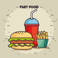 Canvas Print - fast food design