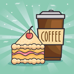 Sticker - coffet time design