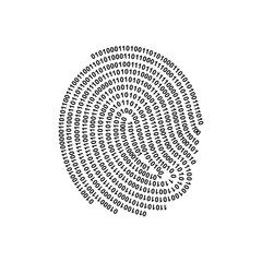 Finger print code abstract vector illustration