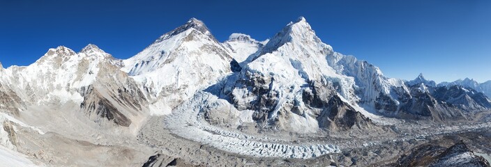 Sticker - mount Everest, Lhotse and nuptse from Pumo Ri base camp