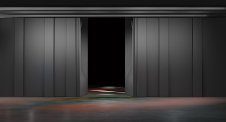 Wall Mural - Space environment, ready for comp of your characters.3D rendering