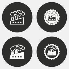 Wall Mural - Factory - vector icon.