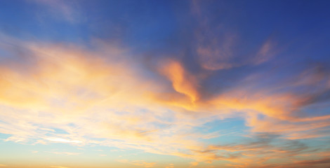 Wall Mural - color only sky with red and orange clouds
