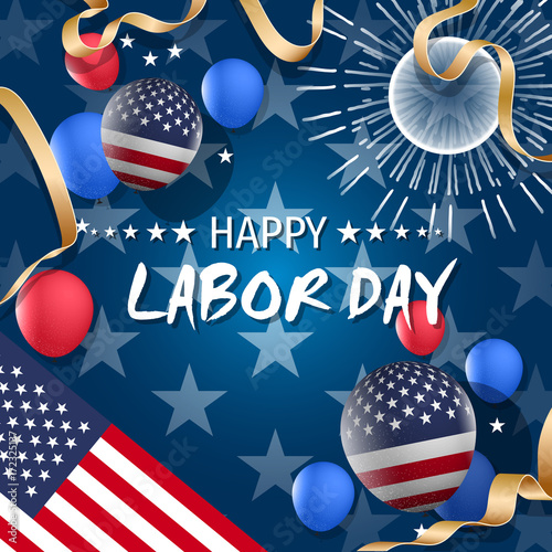 labor day celebration background happy labor day badge label text labor day theme
