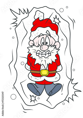 Freezing Cartoon Santa Claus Vector - Buy this stock vector and explore