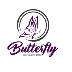 Canvas Print - butterfly logo