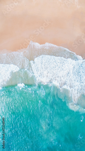 Sea Aerial View Top View Amazing Nature Background The Color Of The Water And Beautifully Bright Azure Beach With Rocky Mountains And Clear Water Of Thailand Ocean At Sunny Day Flying Drone Sea View Buy This